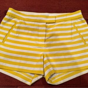 J.Crew Women’s Yellow and White Shorts Chinos Size 4